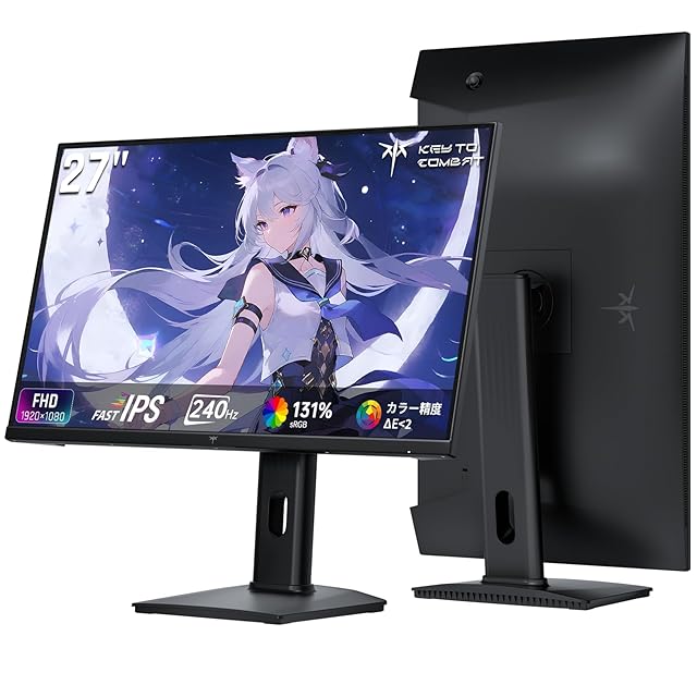 KTC モニター 24インチ、ゲーミングモニター WQHD(2560x1440) Fast IPS