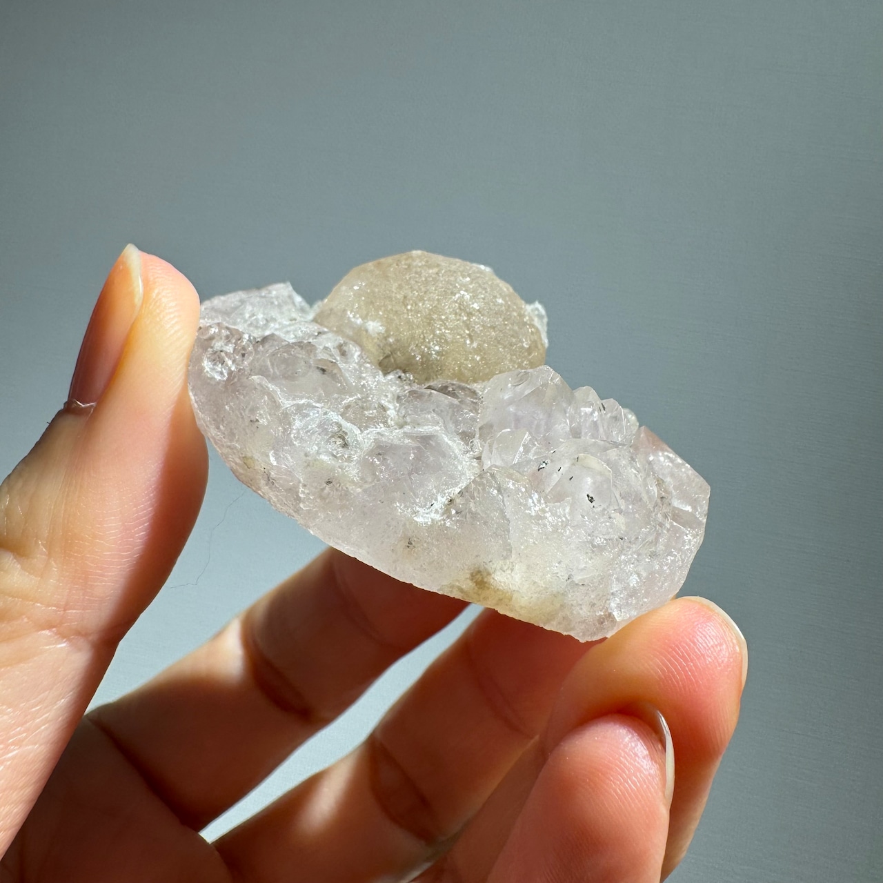 ポンデリングフローライト母岩付き*ブドウ状蛍石原石*251006*天然石*鉱物標本*インテリアストーン