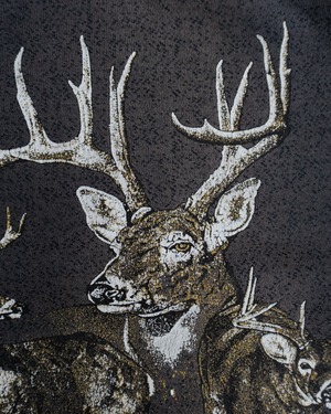 【古着】霜降りグレーの鹿スウェット