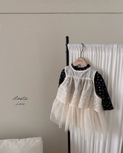 韓国子供服 / 26Autumn / Aosta / レースジェニベスト / 秋服 *FREE*