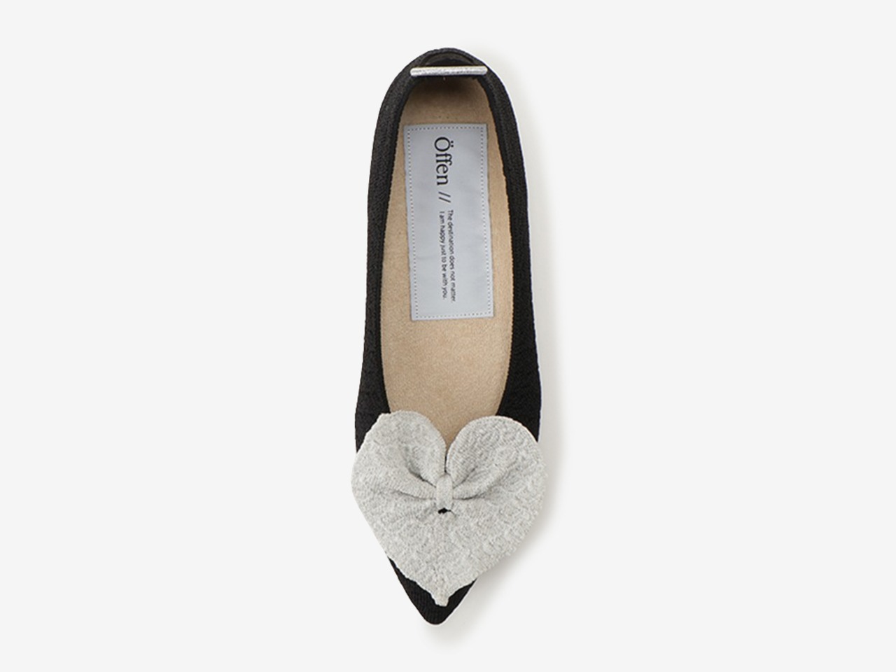 Cœur Flat Pumps / WHITE CŒUR