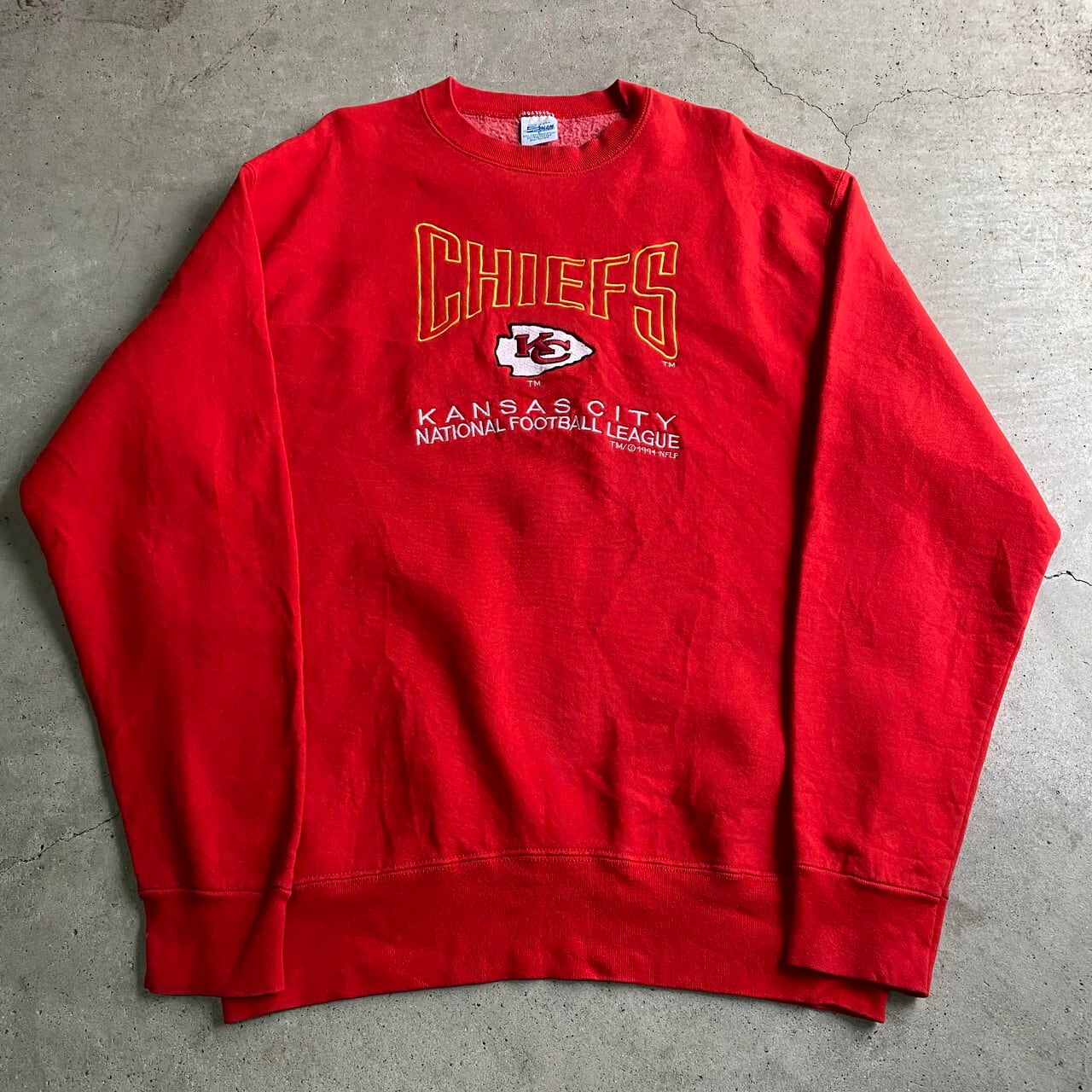 90年代 チャンピオン Champion NFL Kansas City Chiefs カンザスシティチーフス プリントスウェットシャツ トレーナー メンズXXL ヴィンテージ /eaa289327