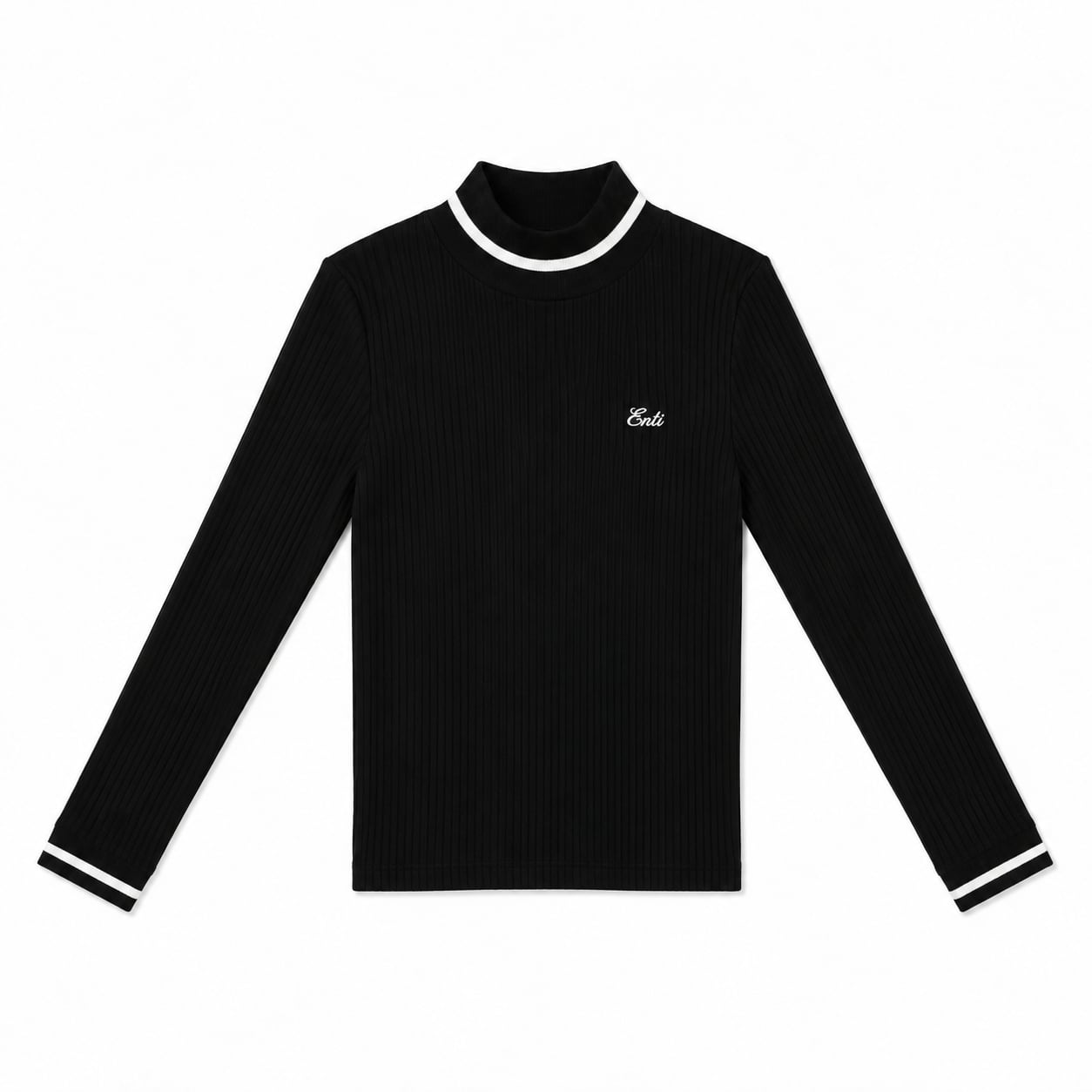 LINE MOCK KNIT (BLK)
