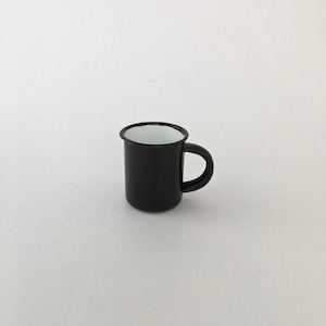 黒いホーローのエスプレッソマグ｜Black Enamel Espresso Mug