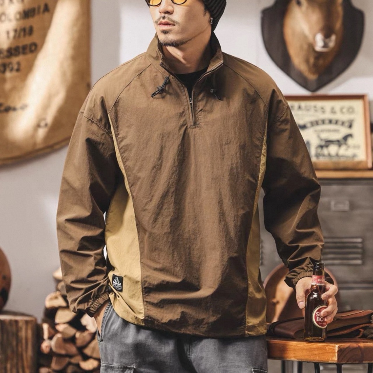 Half zip outdoor pullover jacket 1270 - 2