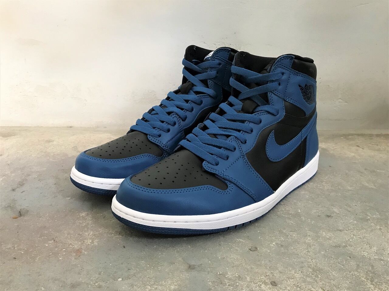 2022 NIKE AIR JORDAN1 RETRO HIGH OG "DARK MARINA BLUE" BLACK-WHITE/DM-BLUE