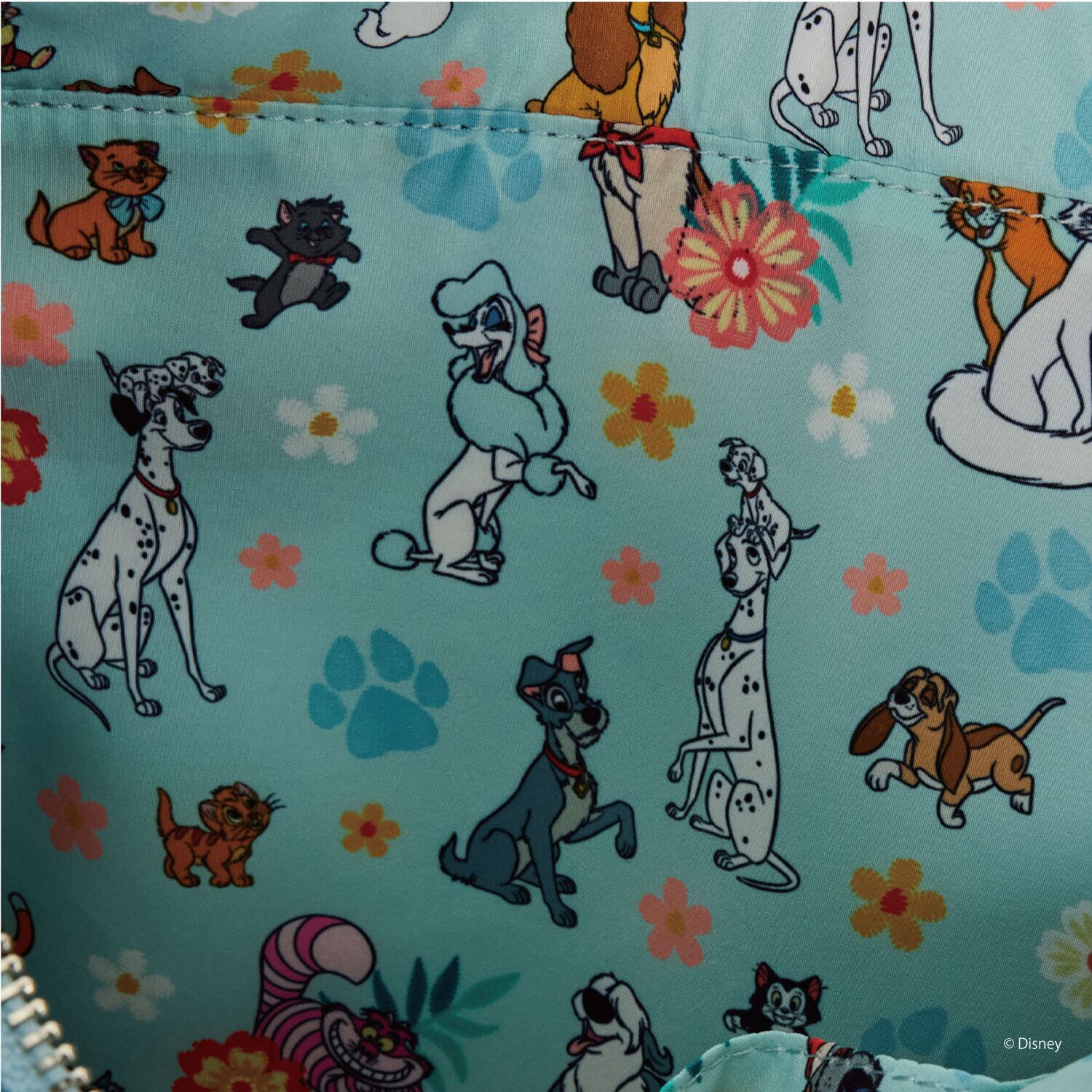 LF DISNEY DOGS & CATS FAUX DENIM CONVERTIBLE TOTE BAG WITH COIN BAG_WDTBS0005