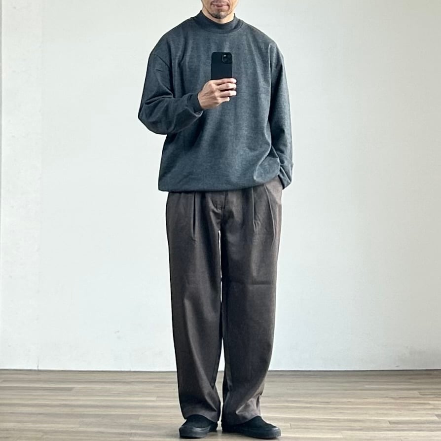 25AW》【STILL BY HAND】WOOL SAXONY WIDE EASY SLACKS スティルバイ