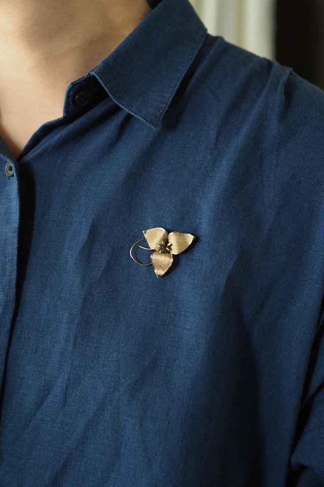 楚々と露草ブローチ-vintage sterling silver brooch