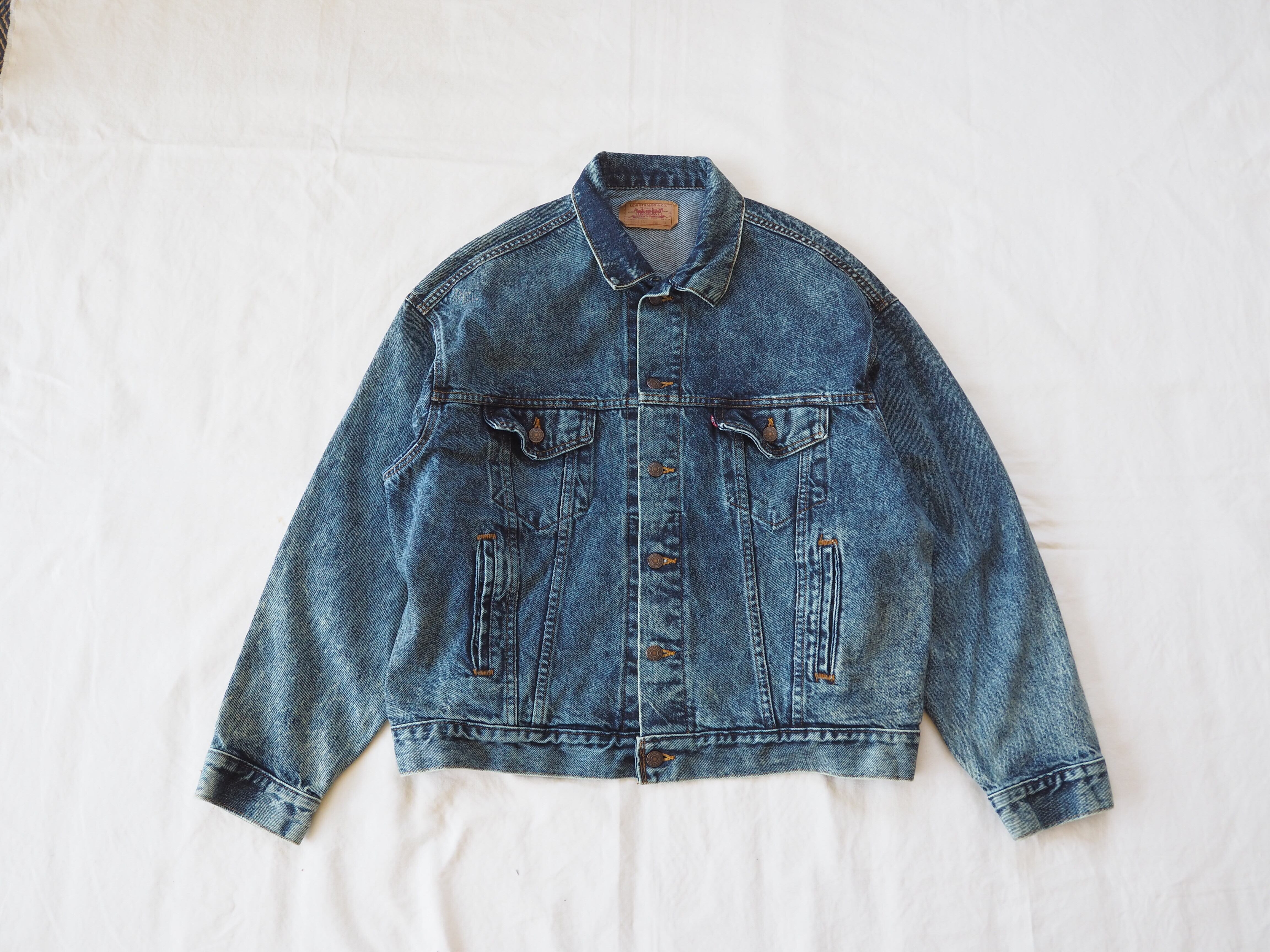 Levi’s USA 70507-0227 denim jacket XL /acid blue