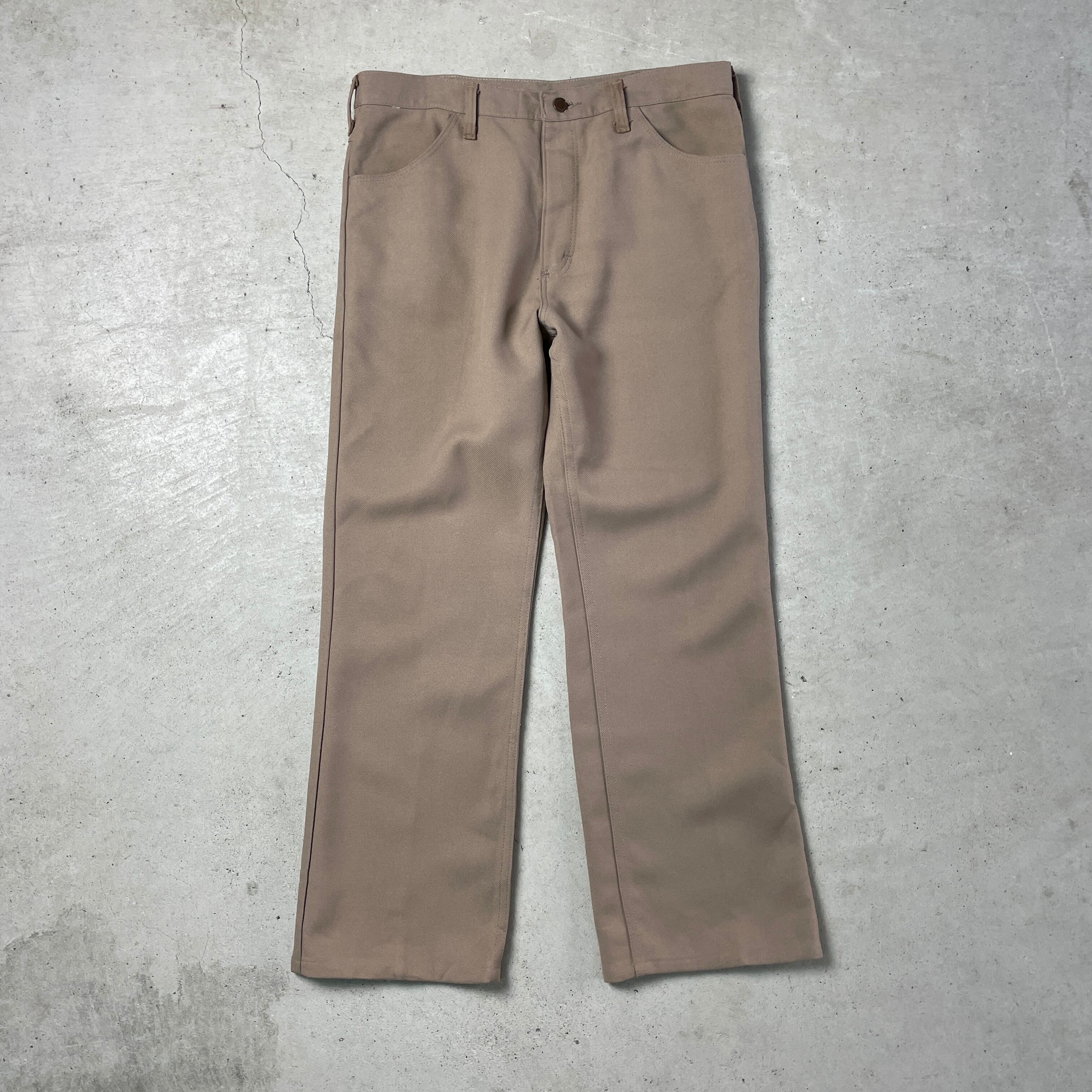 70年代 Wrangler ラングラー ランチャードレスパンツ スラックスパンツ W36 古着 42TALON 70s ヴィンテージ ビンテージ  ベージュ フレアパンツ【ロングパンツ】 | cave 古着屋【公式】古着通販サイト