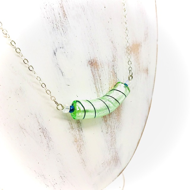 ミントストライプネックレス