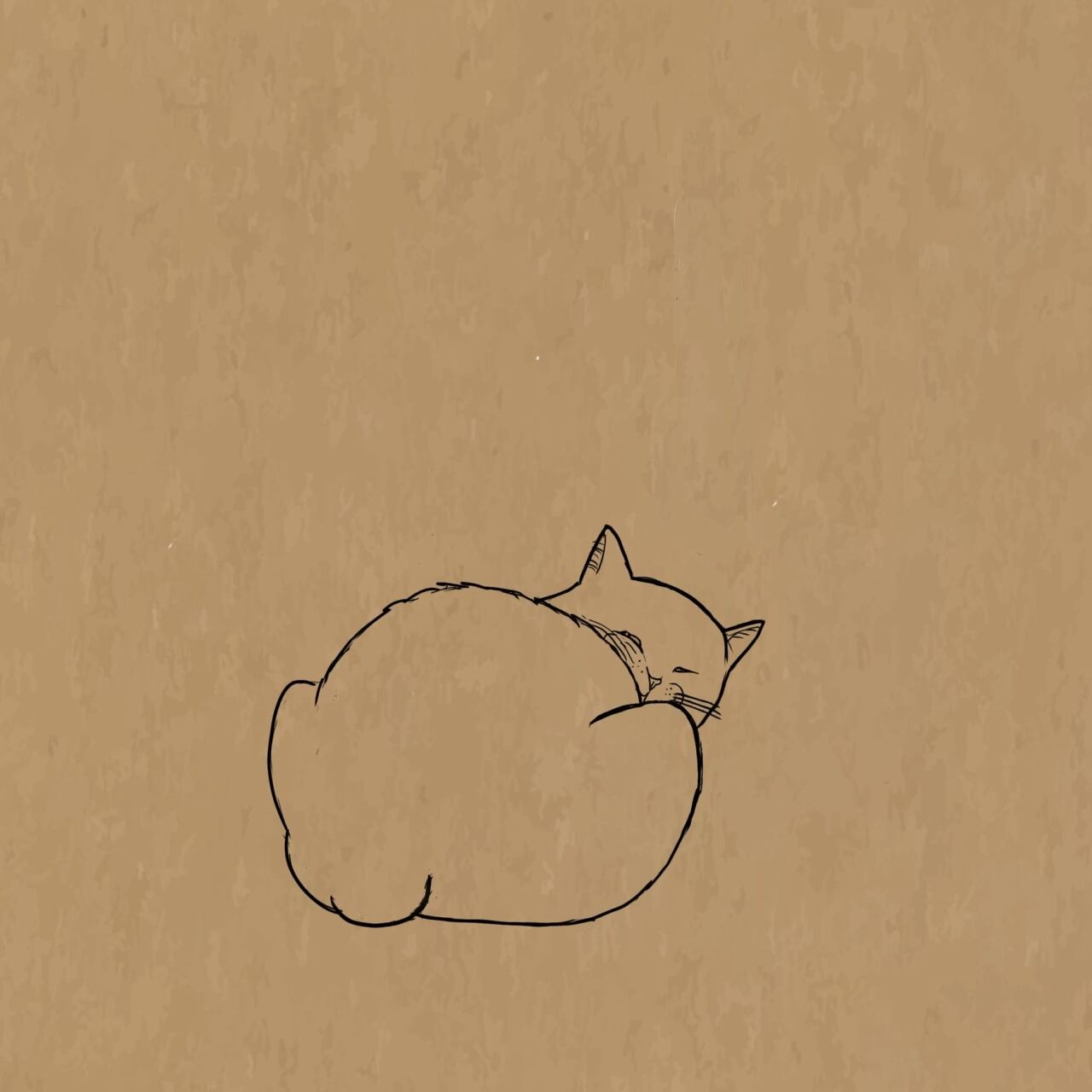 愛すべき猫たち「見えん。」｜イラストペーパー(ダウンロード版)