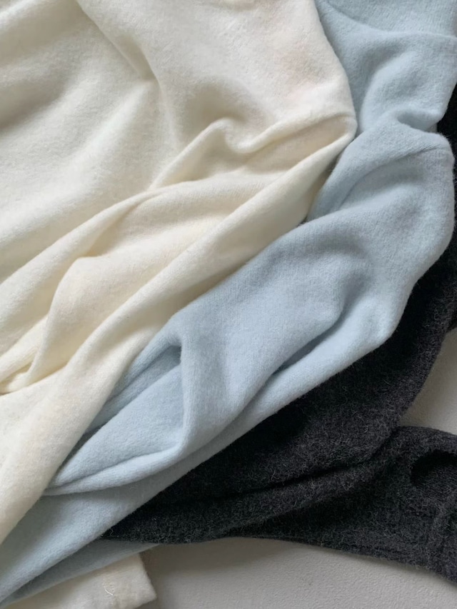 (予約) LIFFEY / Wool half turtle nack tee 3color