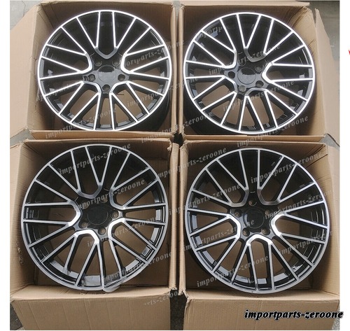 2017+ ポルシェ カイエン 22x10 22x11.5 22インチ 新しいスタッガースタイルホイール -BRN-12211