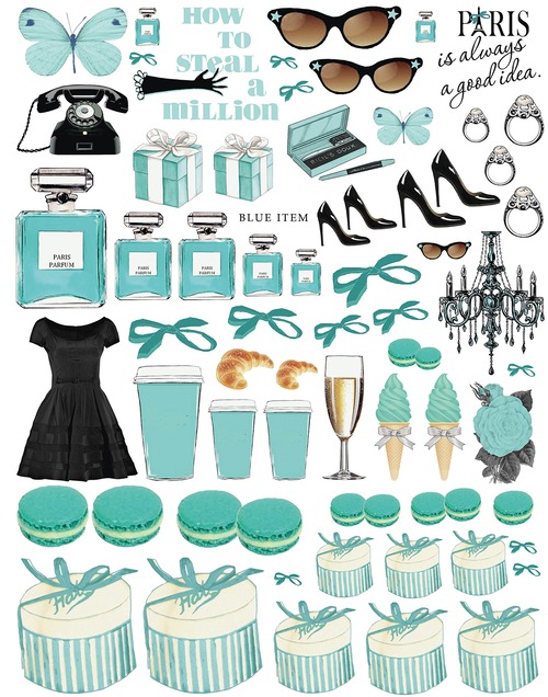 白磁用水彩BLUE ITEM　水彩ブルーアイテム　A4サイズ　（ポーセリンアート用転写紙）