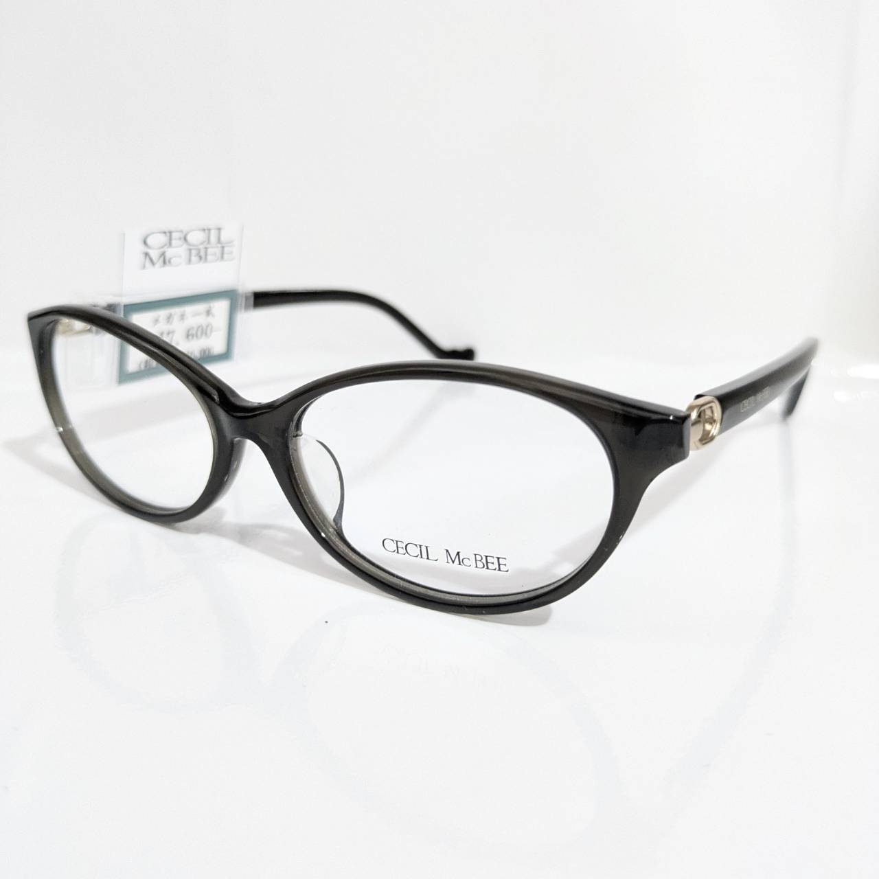 【CECIL McBEE】オーバルセルフレーム ブラック