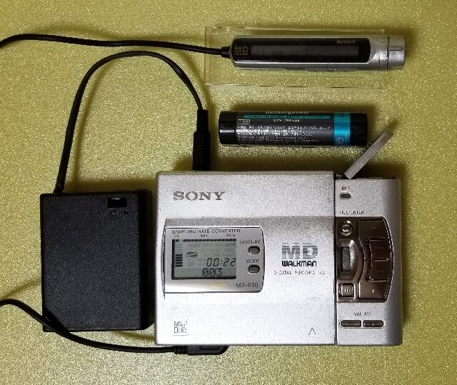 MDポータブルレコーダー SONY MZ-R50 MDLP非対応 録・再良好・完動品