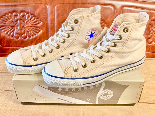 converse（コンバース） ALL STAR（オールスター） ホワイトデニム  8.5 27cm 90s 2108