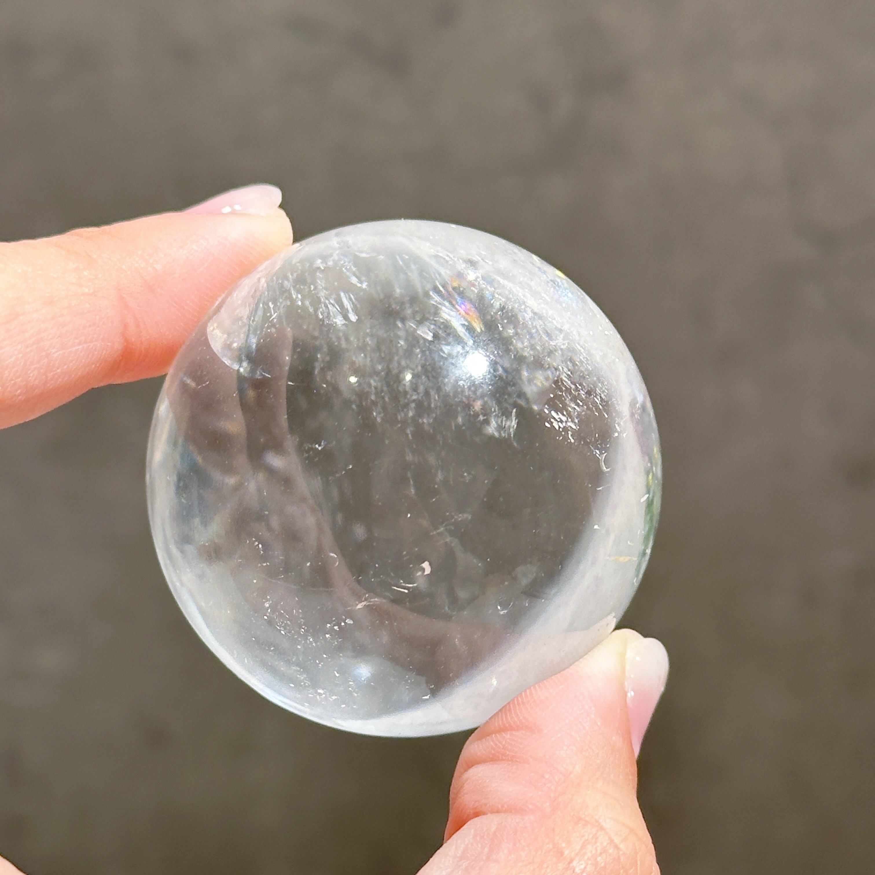 高品質】虹◎ バイーア州産クリアクォーツ スフィア33◇ Clear Quartz
