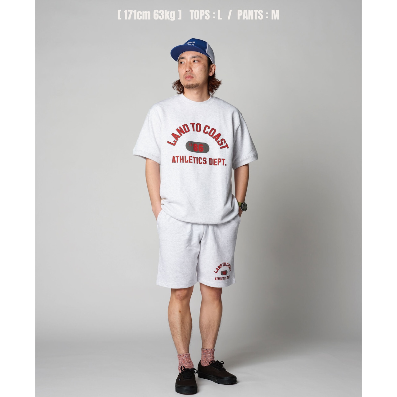 【DARGO】"L2C ATHLETICS DEPT" 8onz Half Sleeve Sweat SET UP（2color）