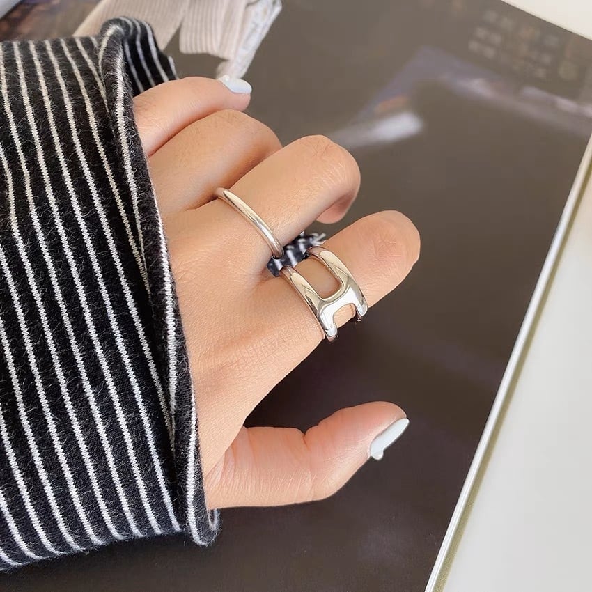 S925 H ring II (R48) | onesea