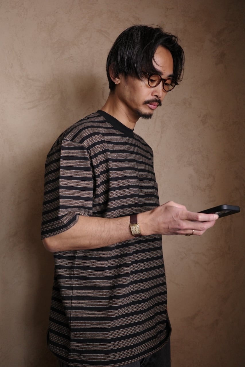 ENDS and MEANS / Horizontal Striped Tee | iremono