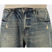 ワイドストレート フルレングス デニムパンツ af0442