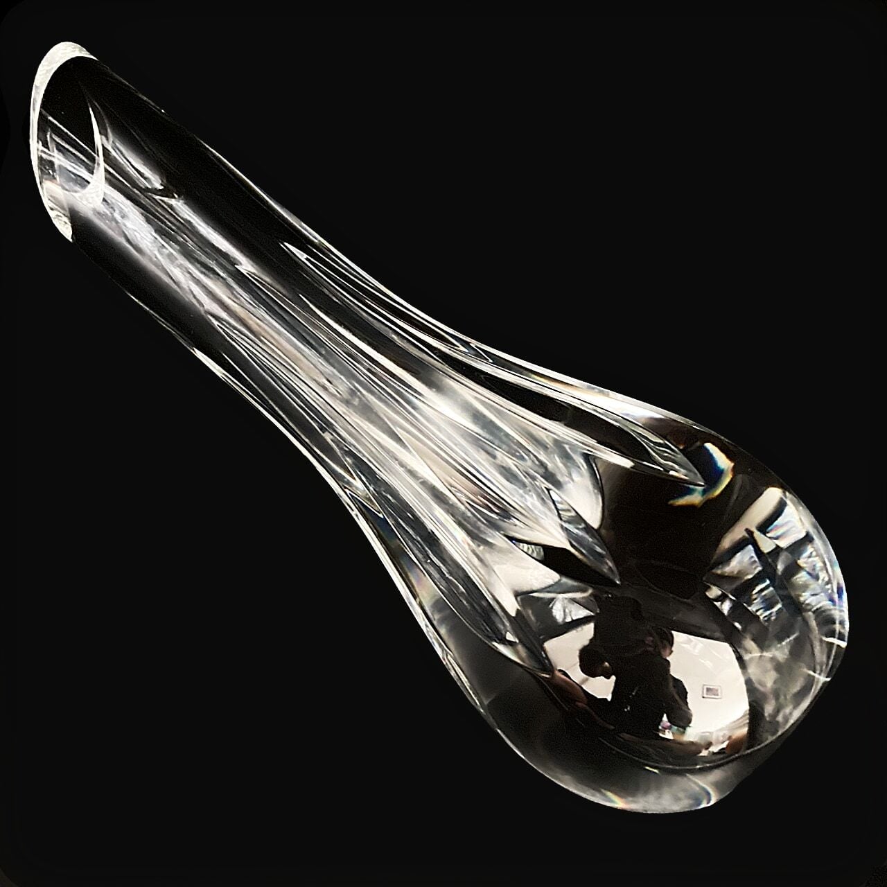 バカラ Baccarat フランス クリスタルガラス 花瓶 フラワーベース 23.5