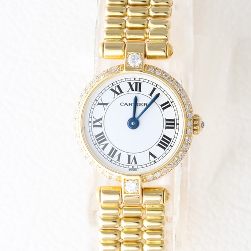 カルティエ ミニ ヴァンドーム 金無垢　ケース ダイヤモンド