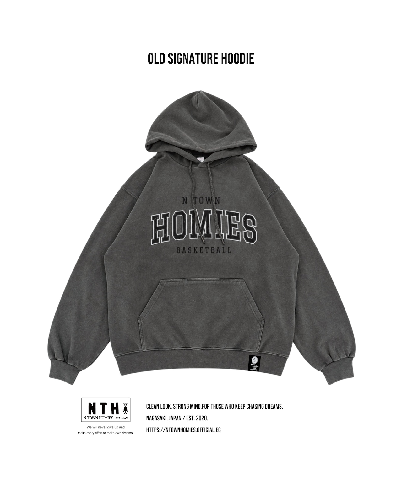 【受注生産】OLD SIGNATURE HOODIE color Fade grey - 1