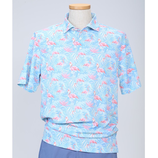 FBAM-PO6　メンズ プリント半袖シャツ