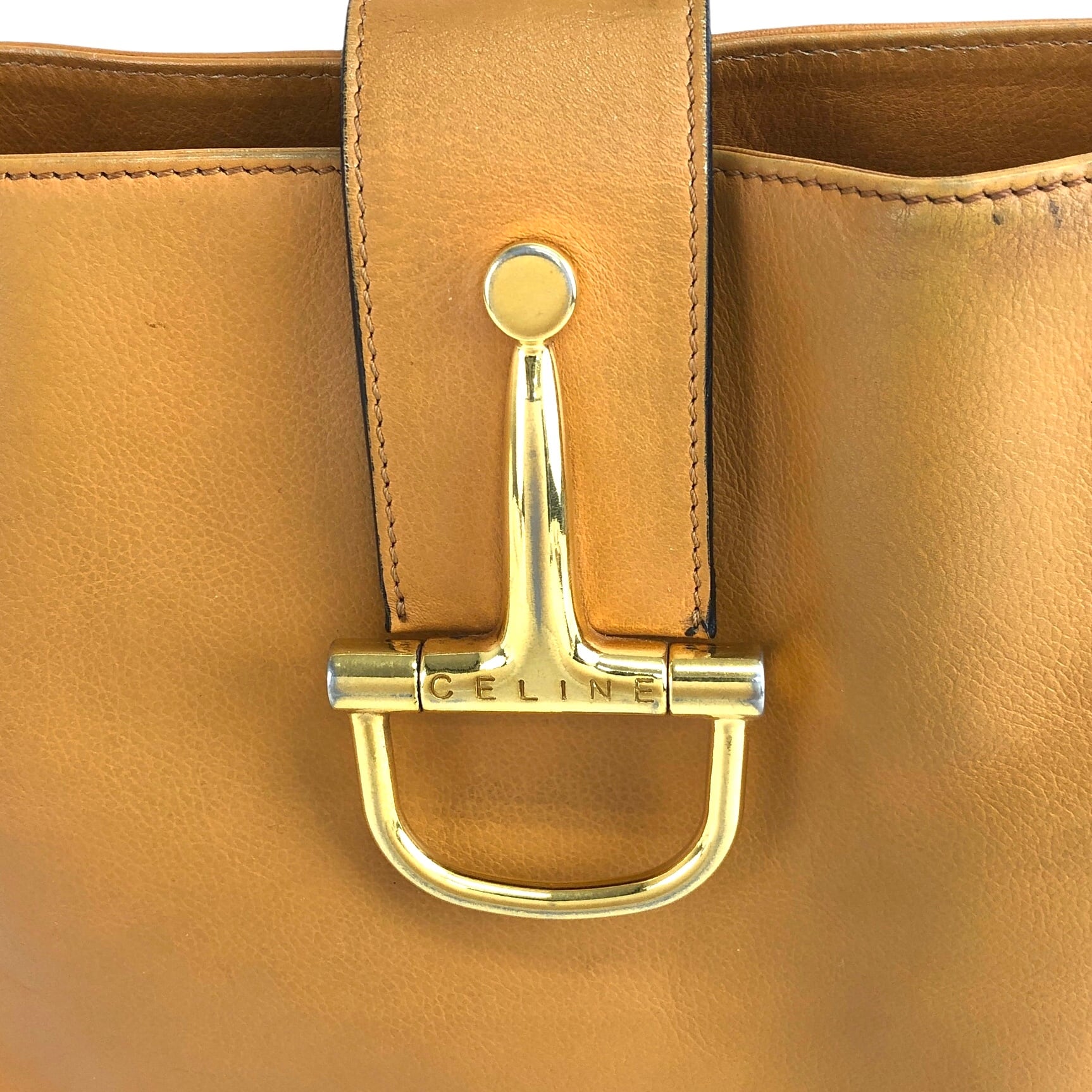 CELINE セリーヌ ショルダーバッグ ブラウン ホースビット レザー