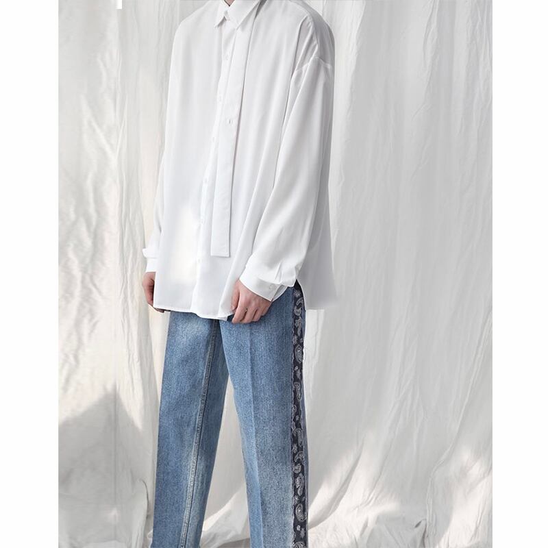 全3色 シャツ トップス 無地 カジュアル 長袖 おしゃれ