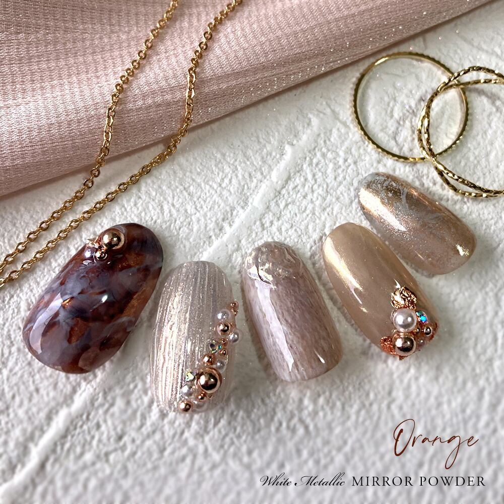 ホワイトメタリックミラーパウダー 】全3種 np165 | GLISTER