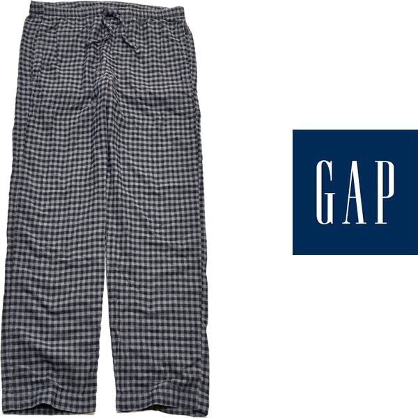 90s old gap ギンガムチェックパンツ ポーカーズ 1点物◇ギャップGAPチェックパンツ黒パジャマパンツ古着メンズML