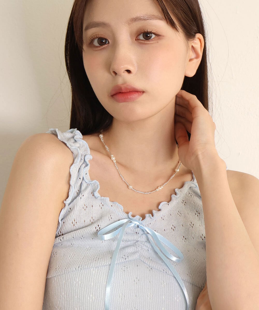 デザインビーズ ネックレス レディース アクセサリー パーティー 韓国製