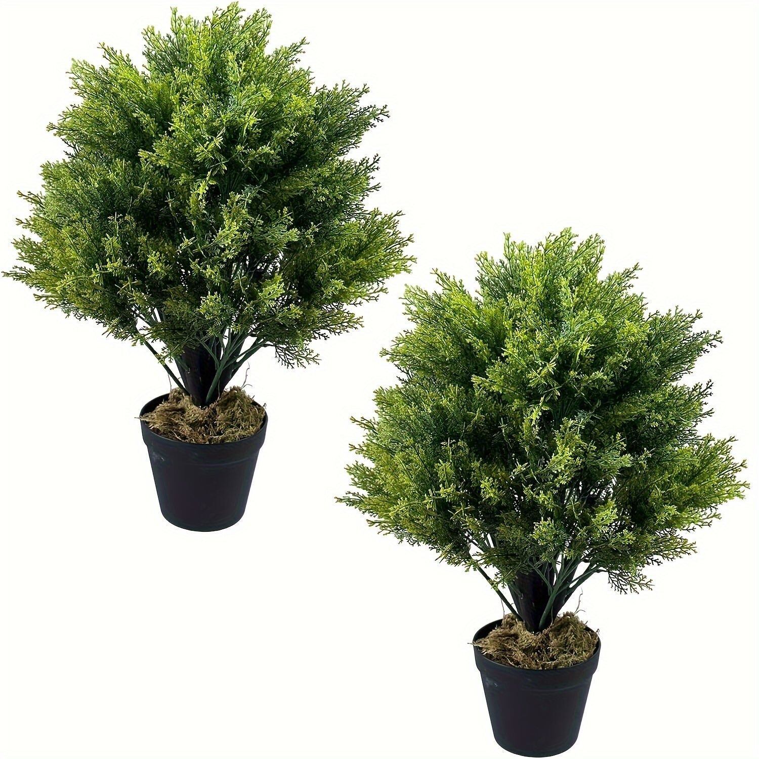 ツゲの木 2個セット フェイクグリーン 人工観葉植物 ホームインテリア