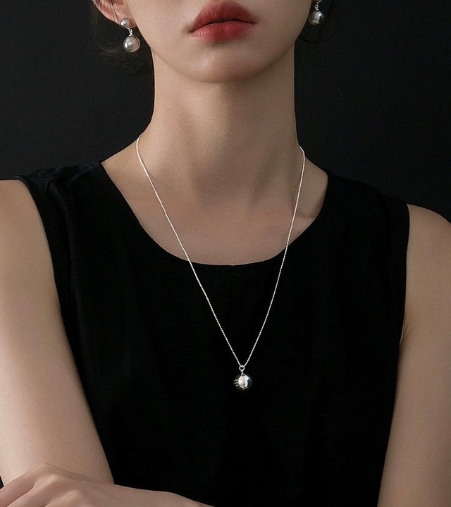 S925 Message ball long necklace (N149)