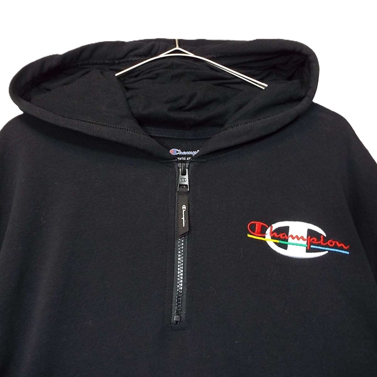 カラフル刺繍＆ハーフジップ】Champion チャンピオン ZIP ブランドロゴ