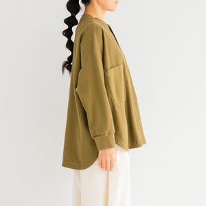 プリット prit 60/2ニットツイルネルーカラーラウンドヘムワイドブルゾン(P91205)全3色