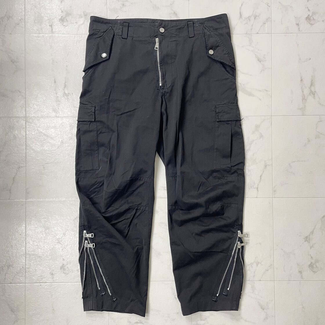 DOLCE&GABBANA SIDE DOUBLE ZIP WIDE CARGO PANTS ドルチェアンド 