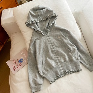 秋フリルデザイントスウェットジャケット