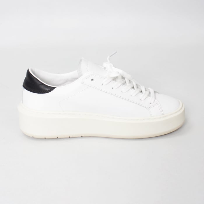 D.A.T.E. デイト HILL LOW PLATFORM CALF WHITE-BLACK ローカット
