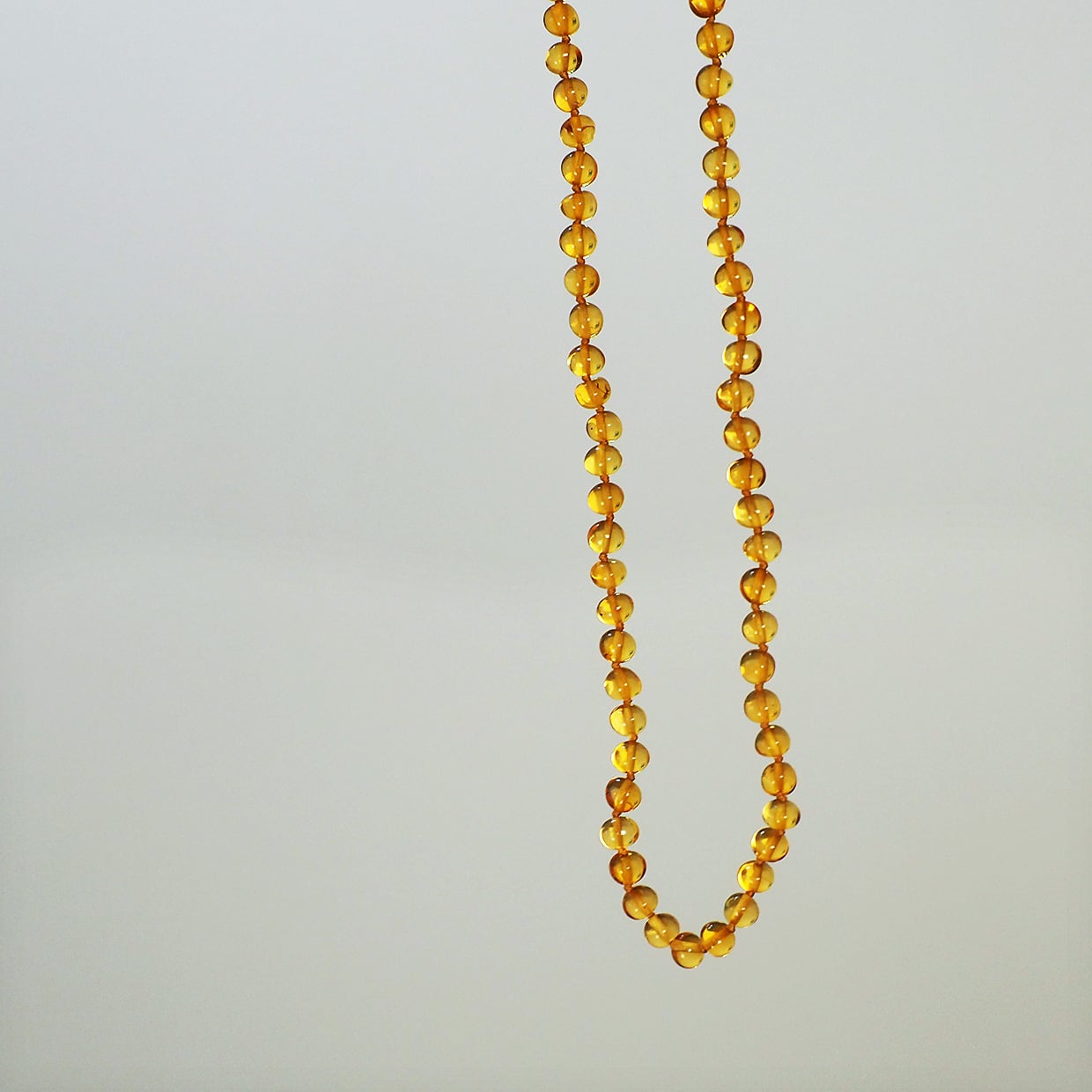 天然琥珀ネックレス ハニーアンバー 50cm | Heart of Stone