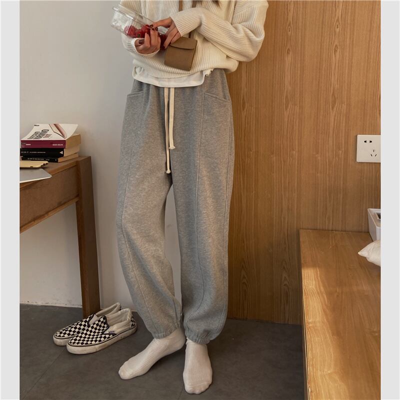 オータムルーズベルベットカジュアル ハイウェスト 秋物 モンロー23781300963