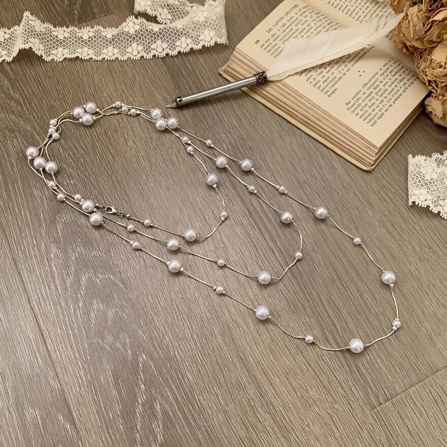 【9/12まで予約商品】 クラシカルロリィタ 小物 アクセサリー フェイクパール 月光礼賛 控えめ お茶会 女子会コーデ