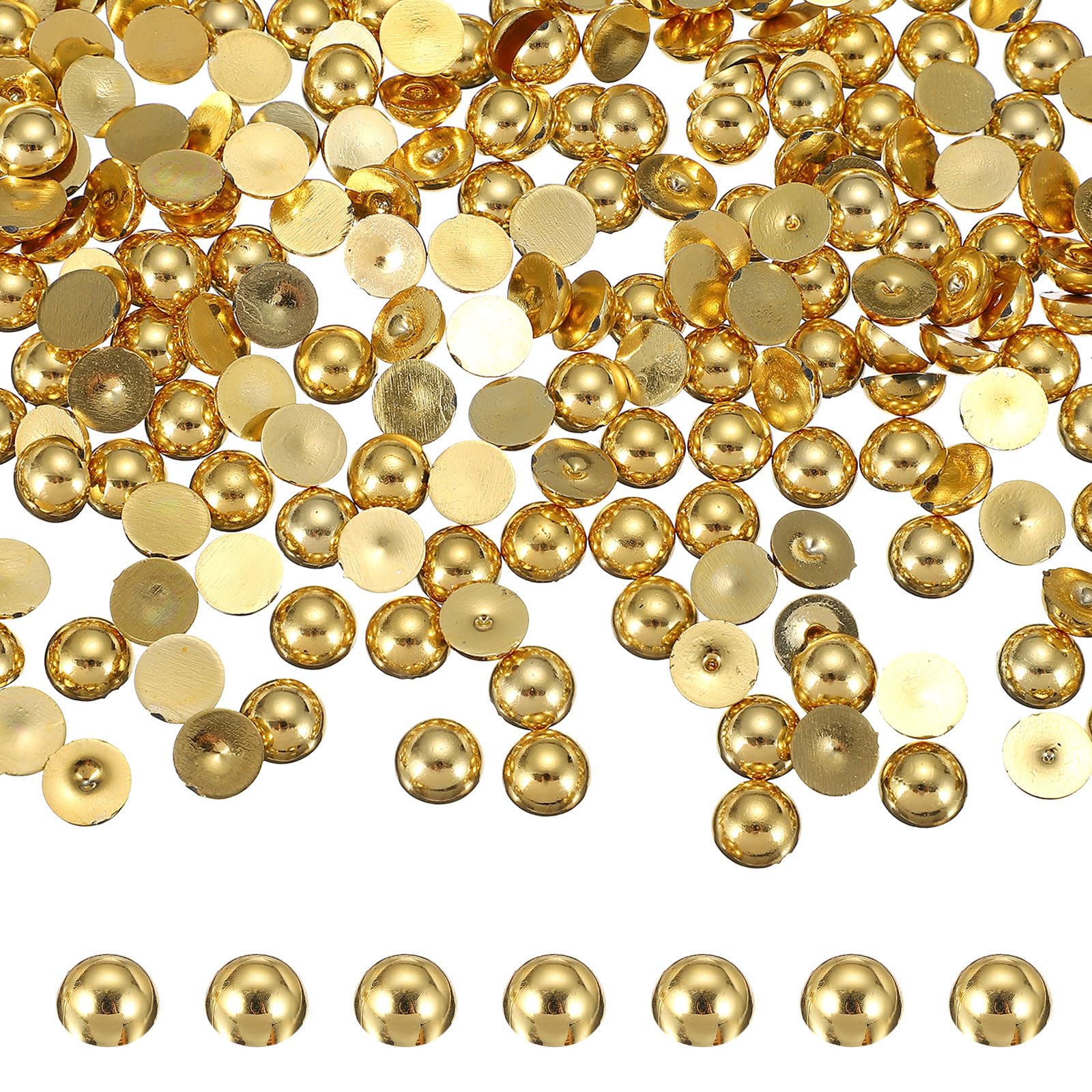 送料無料 紐止め金具 カシメ ゴールド 200個 幅3mm エンドパーツ 留め