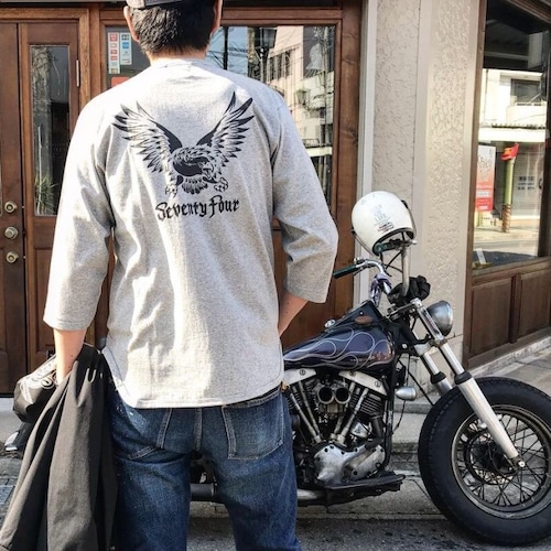 SEVENTY FOUR(セブンティーフォー) /  EAGLE 3/4 SLEEVE T-SHIRT(STF19SS17)(3/4スリーブTシャツ)