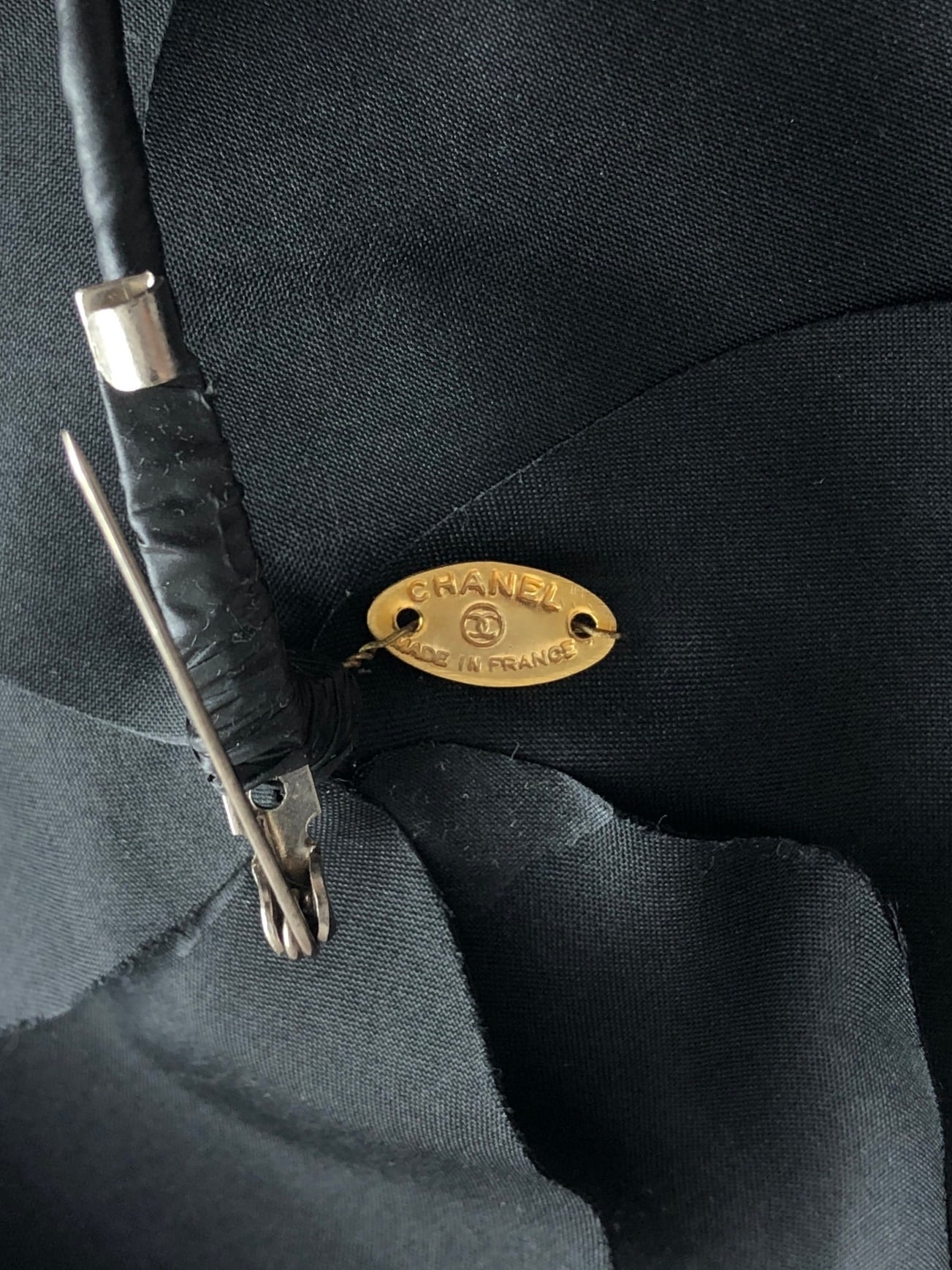 CHANEL シャネル ブローチ ブラック カメリア vintage ヴィンテージ